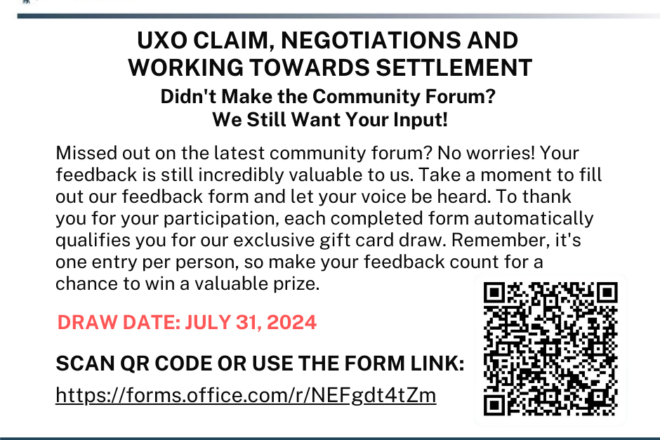 UXO Negotiation and claim feedback