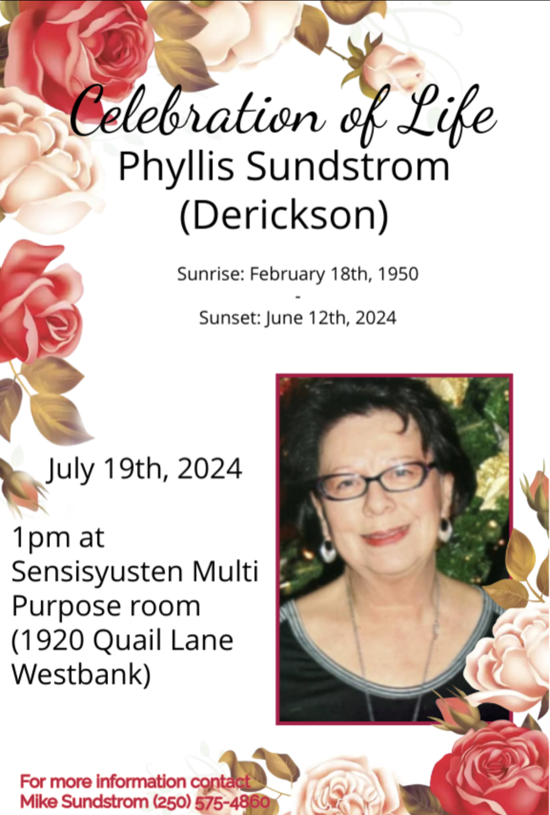 Celebration of Life: Phyllis Sundstrom
