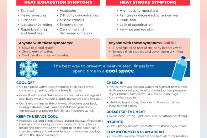 Be heat conscious – Exercise caution with extreme heat