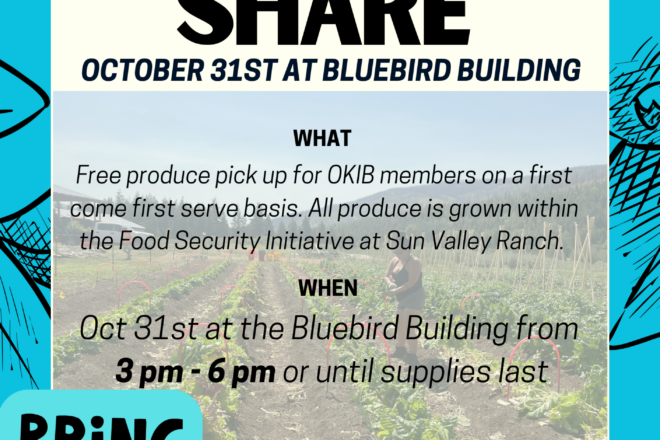 Food Share Program October 31st 3-6pm @Bluebird building