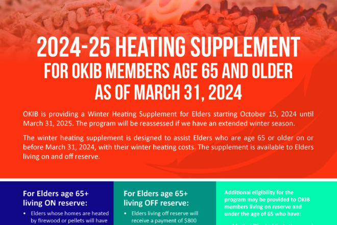 2024-25 OKIB Heating Supplement Program for Elders