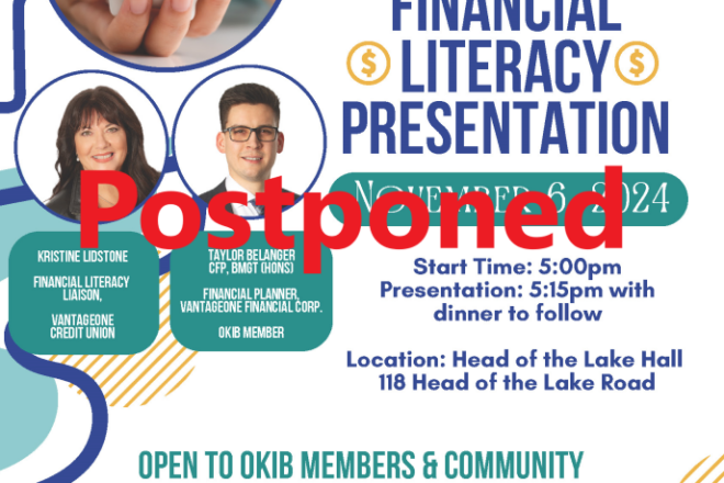 *Postponed* Financial Literacy Presentation