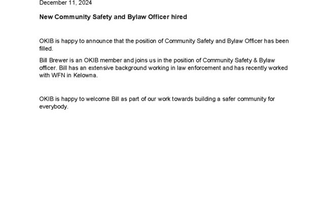 New Community Safety and Bylaw Officer hired