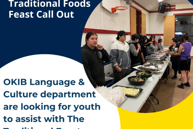 Youth Call Out! Volunteers needed for Traditional Foods Feast