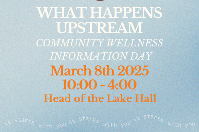 Save the Date: What Happens Upstream Community Wellness Information Day